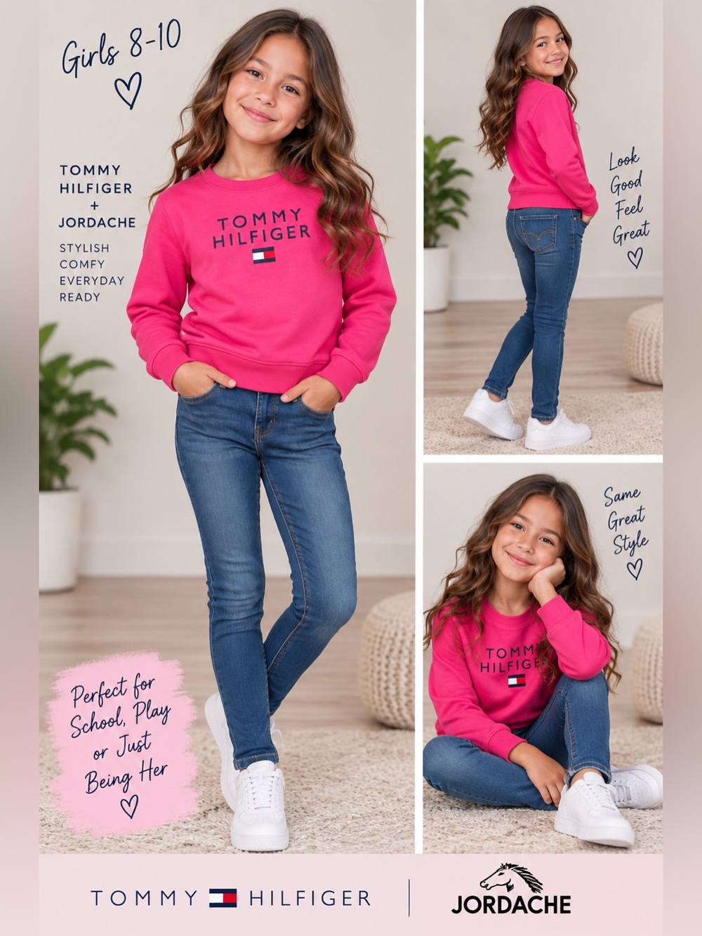 💕 Girls Tommy Hilfiger + Jordache Outfit Bundle
